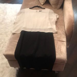 H&M dress black and white